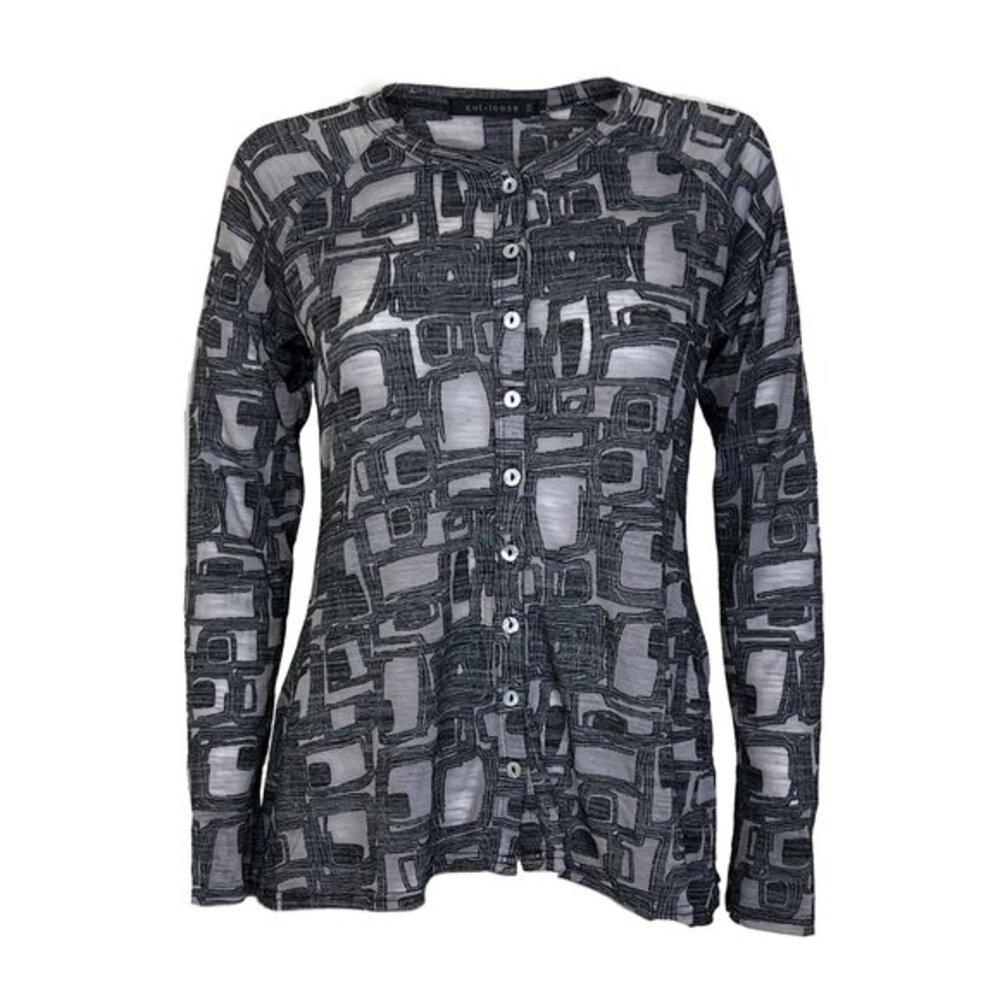 Cut Loose Geometric Burnout Top - sz XS
